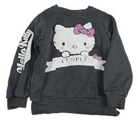 Tmavošedá mikina s Hello Kitty Sanrio