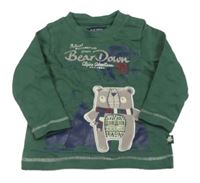 Khaki triko s medvědem Blue Seven