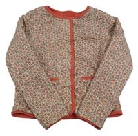 Smetanová květovaná propínací oboustranná mikina Sergent Major