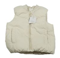 Nové - Světlebéžová šusťáková zateplená vesta Sfera