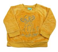 Hořčicová chlupatá mikina se Simbou Disney