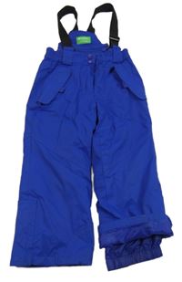 Modré šusťákové funkční oteplovačky s odepínacími kšandami Mountain Warehouse