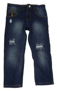 Tmavomodré rifle s prošoupáním