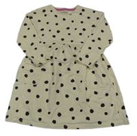 Krémové puntíkaté bavlněné šaty Nutmeg