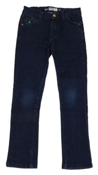 Tmavomodré slim rifle se srdcem In Extenso