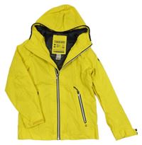 Hořčicová šusťáková jarní funkční bunda s kapucí Tribord
