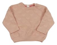 Růžová mikina se srdíčky H&M