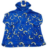 Safírová chlupatá oversize mikina se Sonicem a kapucí Matalan