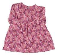 Růžové květované bavlněné šaty Kiki&Koko