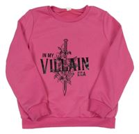 Tmavorůžová mikina s mečem