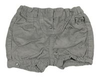 Šedé manšestrové kraťasy C&A