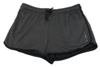 Tmavošedo-černé kostkované sportovní podšité kraťasy Energetics