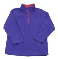 Fialová fleecová funkční mikina Quechua