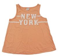 Korálový crop top s nápisem Page One Young