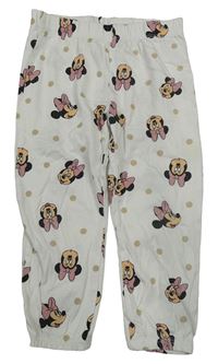 Smetanové puntíkaté pyžamové kalhoty s Minnie Disney