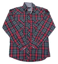 Červeno-tmavomodro-zelená kostkovaná košile Tommy Hilfiger