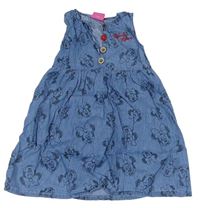 Modré šaty riflového vhledu s Minnie Disney