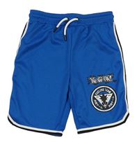 Modré sportovní kraťasy s nápisem Primark