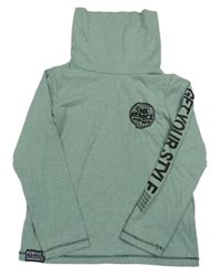 Zelené triko s nápisem a rolákem Dopodopo