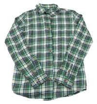 Zeleno-bílá kostkovaná košile M&S