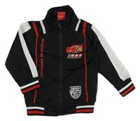 Černo-bílá sportovní propínací mikina s Cars 