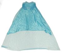 Kostým - modré tylové šaty s flitry 