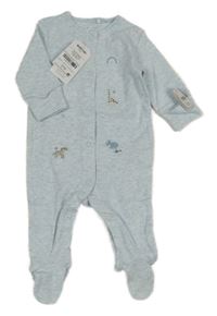 Nové - světlemodrý melírovaný overal s obrázky Next