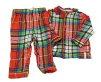 Červeno-barevné kostkované pyžamo George