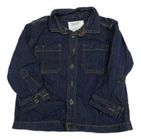 Tmavomodrá riflová bunda s kapsami Denim Co.