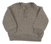 Hnědá prošívaná mikina 