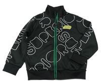 Černo-bílá vzorovaná propínací mikina 