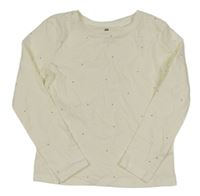 Smetanové puntíkaté triko H&M