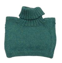 Zelená pletená vsadka s rolákem 