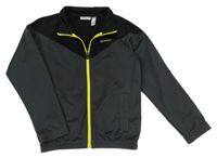 Tmavošedo-černá sportovní propínací mikina