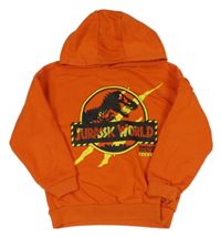 Oranžová mikina s Jurským světem a kapucí Primark