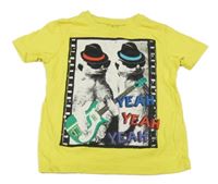 Žluté tričko s potiskem Kiki&Koko