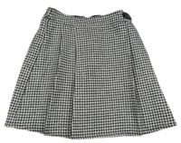 Černo-bílá třpytivá úpletová vzorovaná sukně F&F