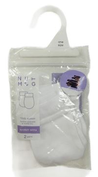 Nové - 2x bílé bavlněné rukavice Nutmeg