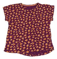 Fialovo-oranžové leopardí tričko Pepperts