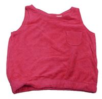 Růžový froté crop top H&M