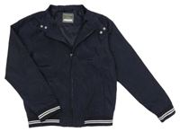 Tmavomodrý šusťákový podzimní bomber Primark