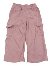Růžové cargo tepláky Primark