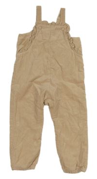 Béžové laclové manšestráky s květy Kiabi