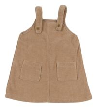 Růžové žebrované sametové laclové podšité šaty George