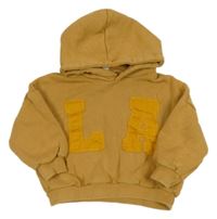 Béžová mikina s nápisem a kapucí Zara