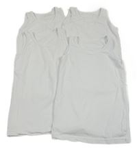 4set - 4x Bílý nátělník 