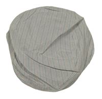 Světlemodro-šedo-červená kostkovaná mlynářka Zara