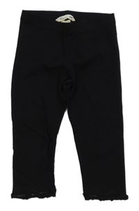 Černé crop legíny s volánky H&M