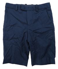 Tmavomodré chino vlněné kraťasy H&M