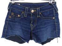 Dámské tmavomodré riflové roztřepené kraťasy True Religion 